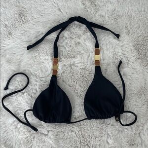 VIX  Bikini Top with Gold and leather accent